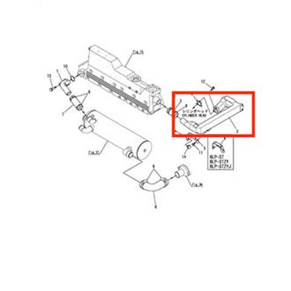 Yanmar 6LP Water Pipe - 119773-49110